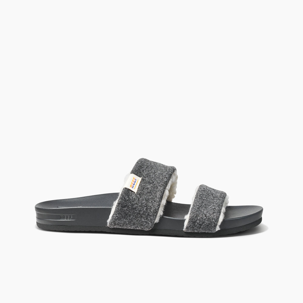 Reef Womens Cushion Vista Snuggles Slides (Black Night) ID iQVz4qdI