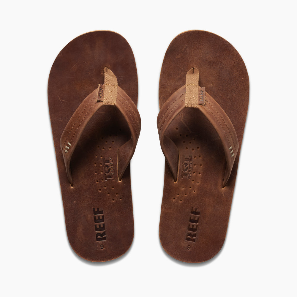Reef Mens Draftsmen Leather Flip Flop Sandals ID k6gidBxJ