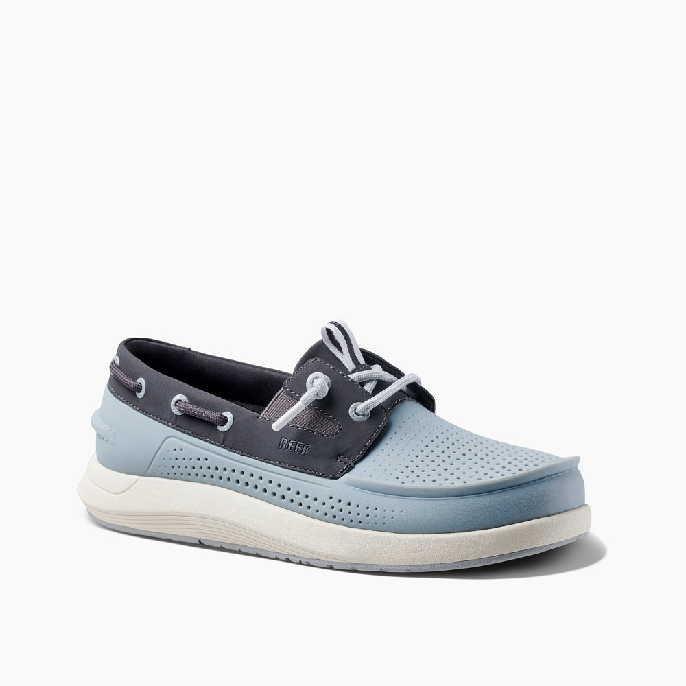 Reef Mens SWELLsole Skipper Shoes in Grey/Black ID kaJKKKNW