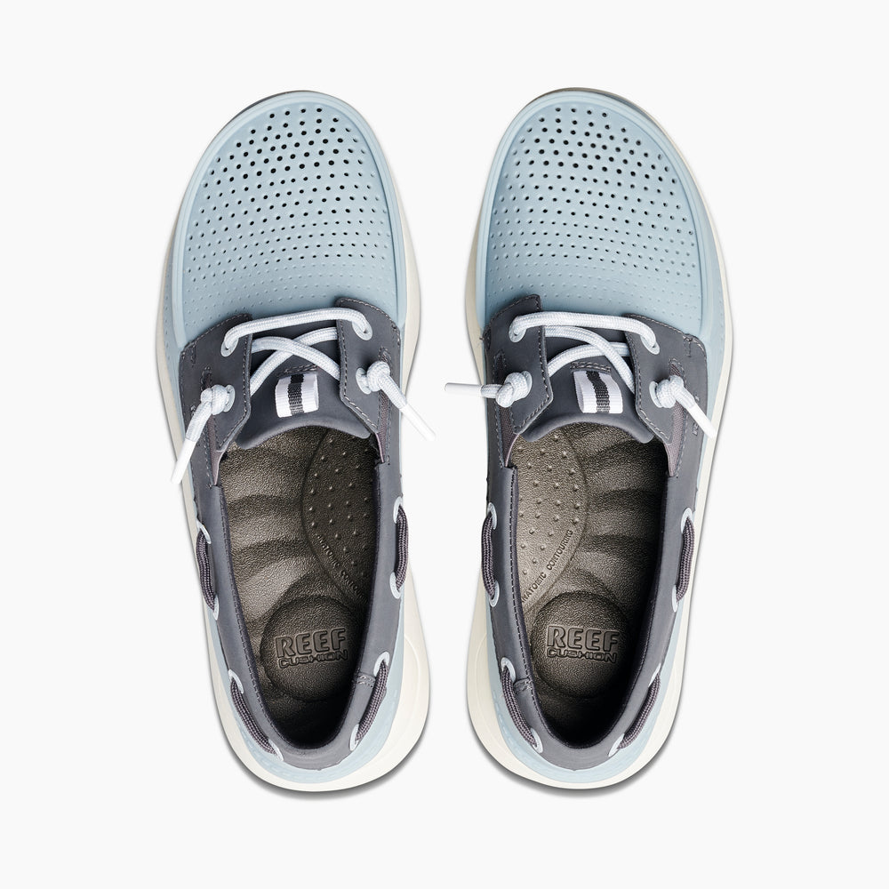 Reef Mens SWELLsole Skipper Shoes in Grey/Black ID kaJKKKNW