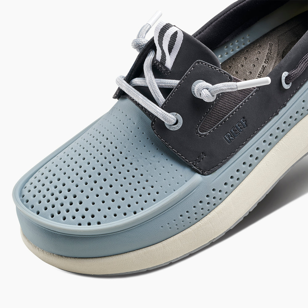Reef Mens SWELLsole Skipper Shoes in Grey/Black ID kaJKKKNW
