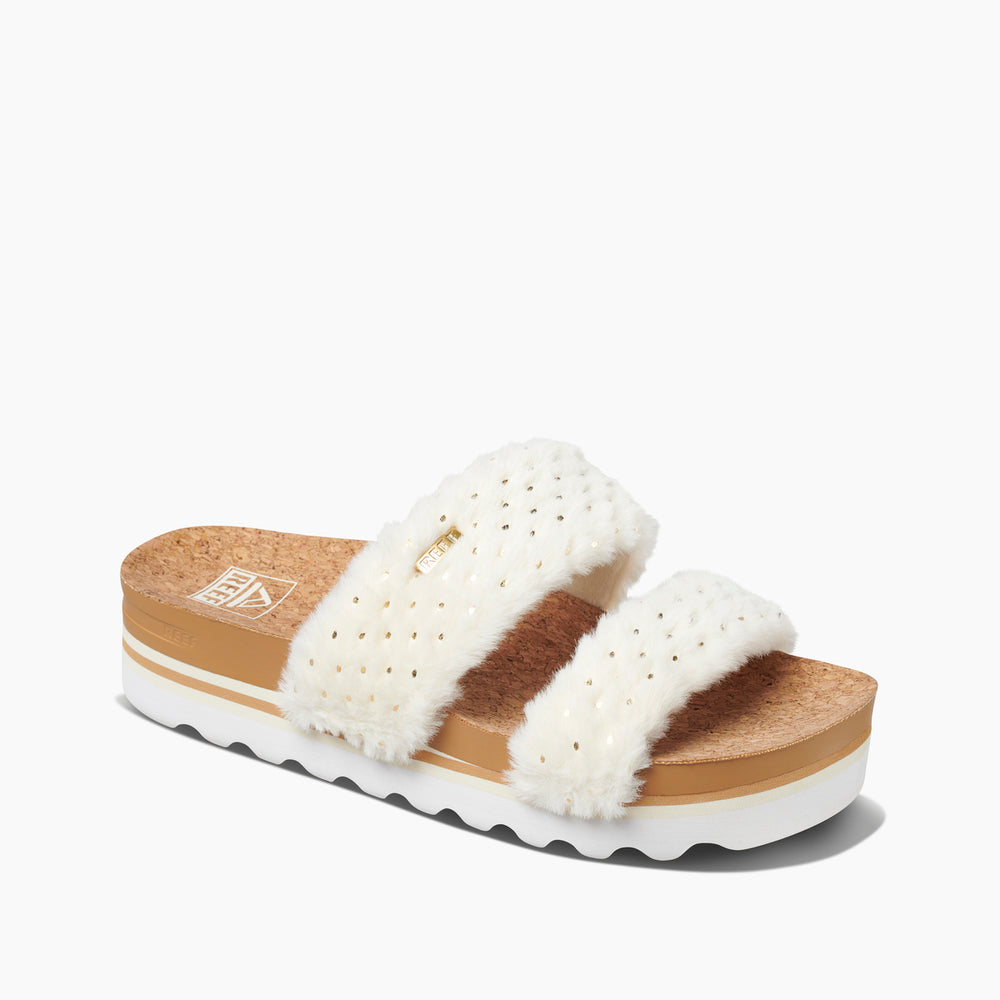 Reef Womens Vista Hi Cozy Slides (White) ID keujXqBD