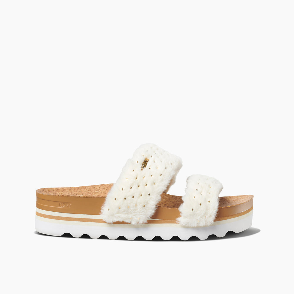 Reef Womens Vista Hi Cozy Slides (White) ID keujXqBD