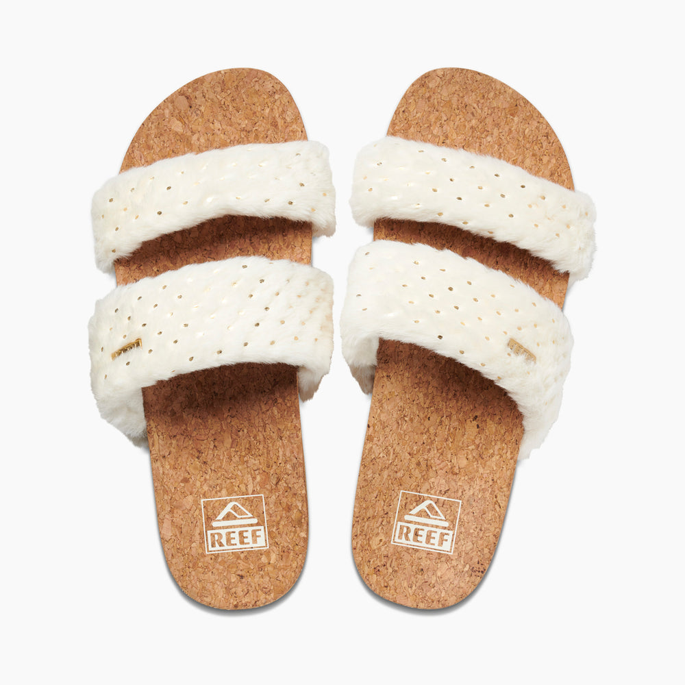 Reef Womens Vista Hi Cozy Slides (White) ID keujXqBD