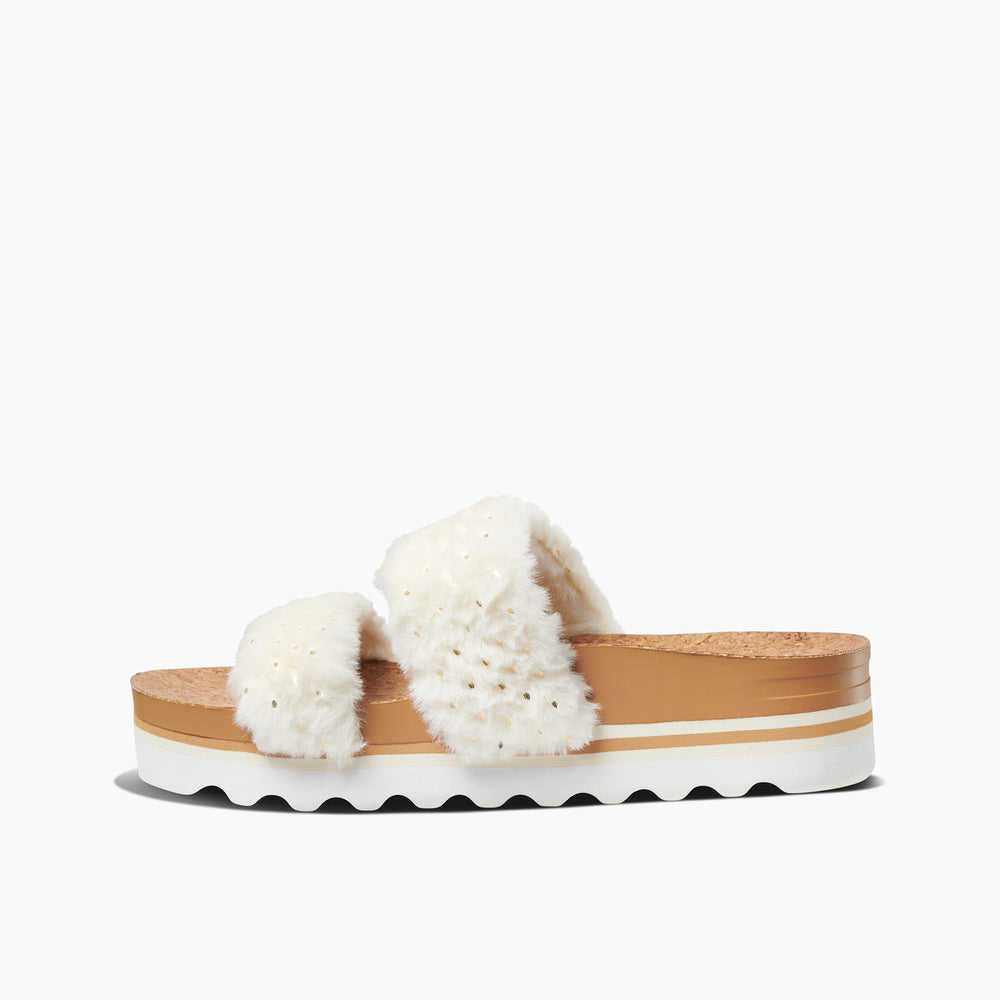 Reef Womens Vista Hi Cozy Slides (White) ID keujXqBD