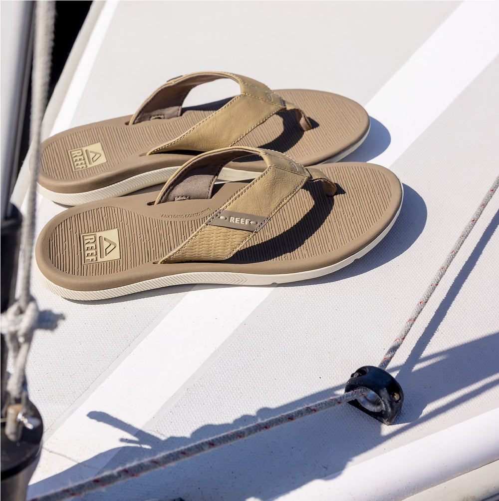 Reef Santa Ana Mens Vegan Leather Sandals ID lNFvhTKH