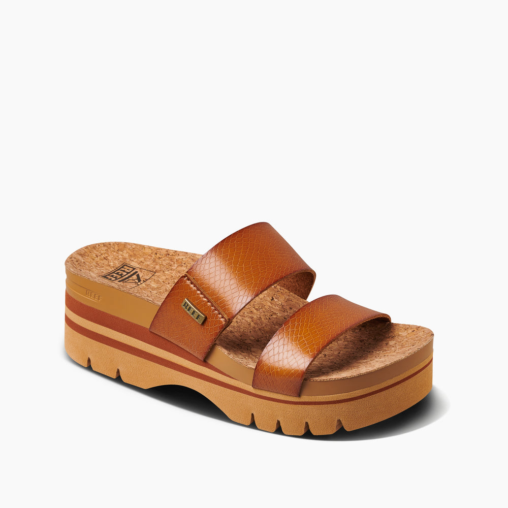 Reef Womens Cushion Vista Higher Sandals in Cognac ID ligBlHd7
