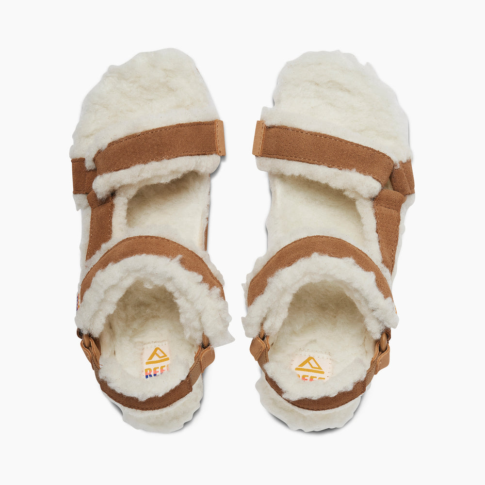 Reef Womens Rem Hi Shearling Slides (Coffee) ID lxYqisNs
