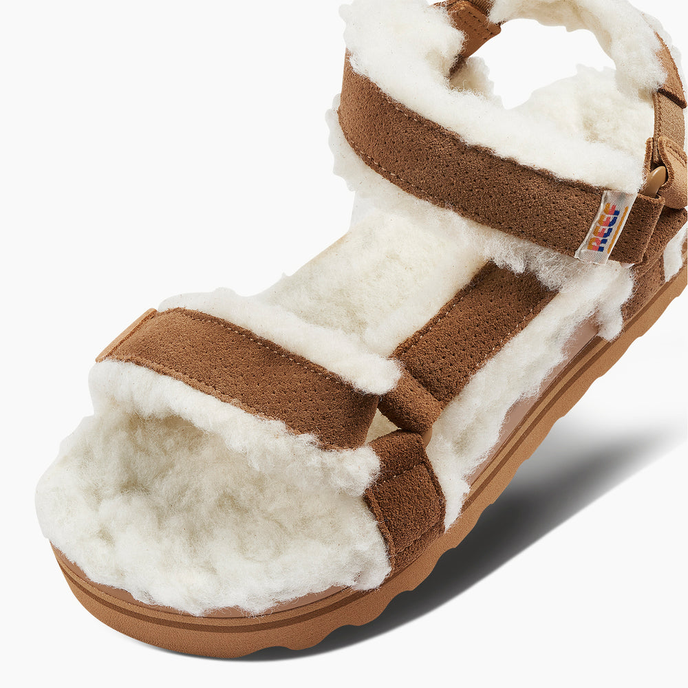 Reef Womens Rem Hi Shearling Slides (Coffee) ID lxYqisNs