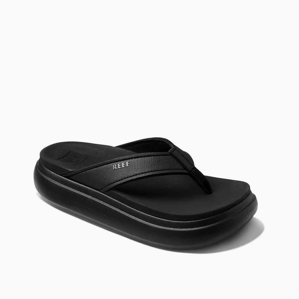 Reef Womens Cushion Bondi Sandal in Black/Black ID mIksv2ur
