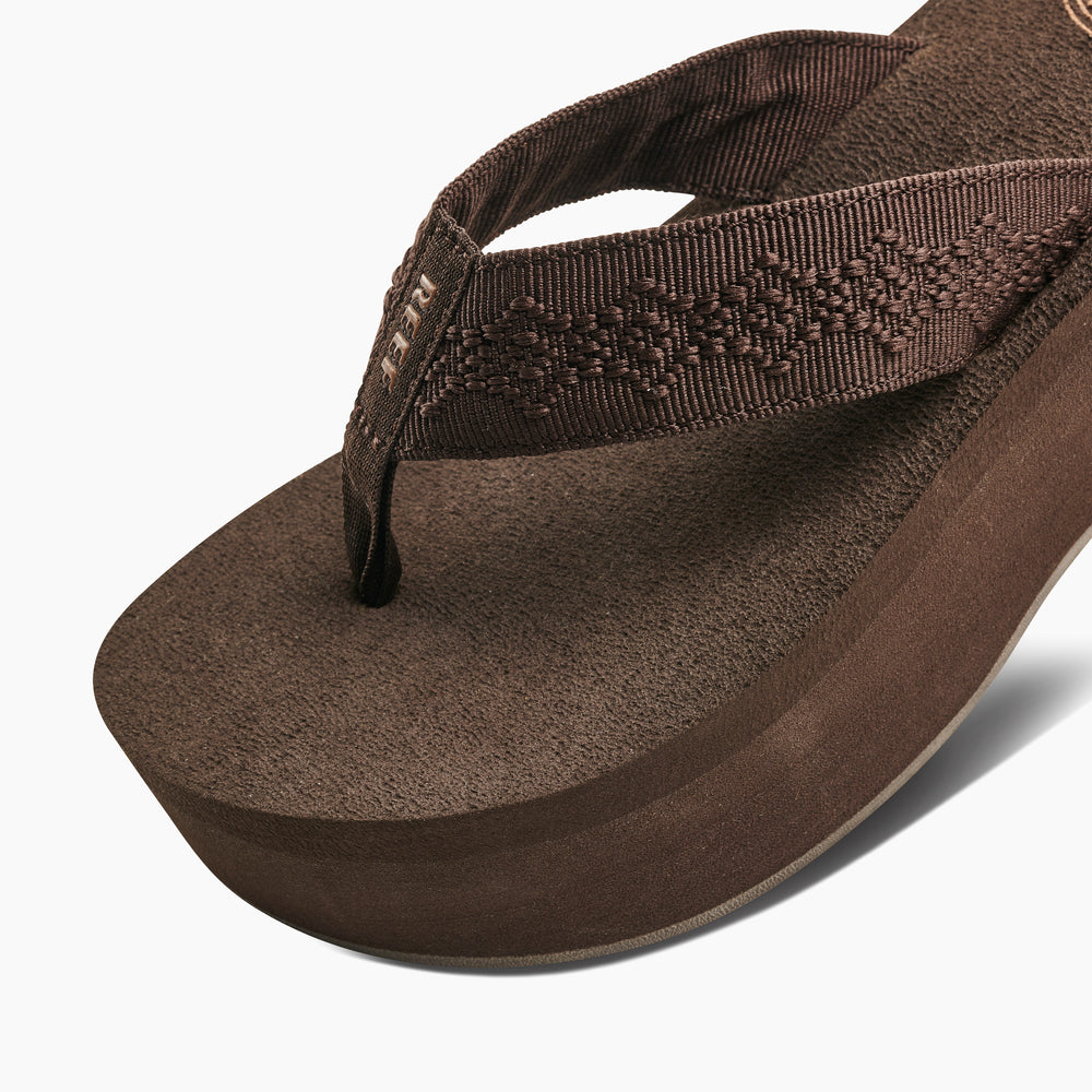 Reef Womens Sandy Hi Sandals in Chocolate ID mYVHsuqn