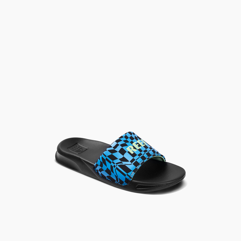Reef Boys Slides Kids One Slide in Swell Checkers ID mj8DrqMY