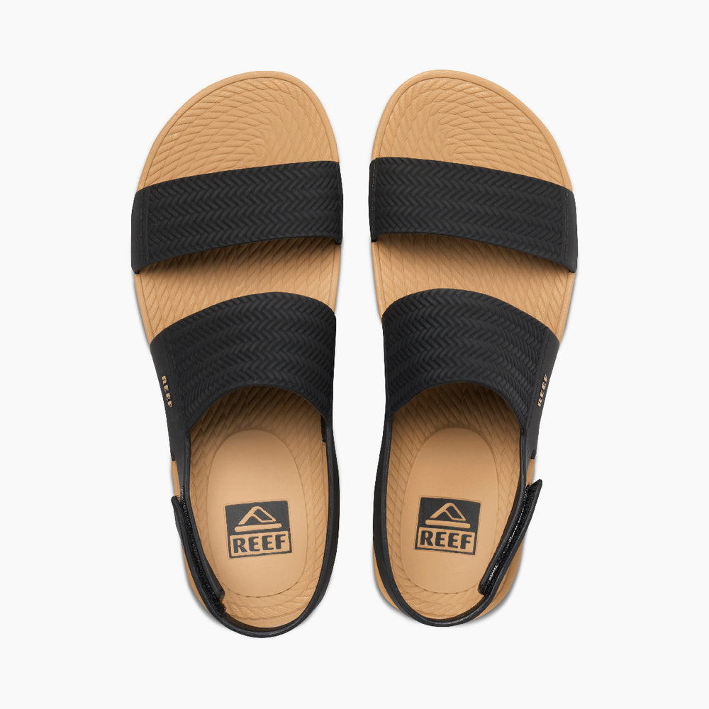 Reef Womens Reef Water Vista Sandals in Black/Tan ID mtdK1ZC7