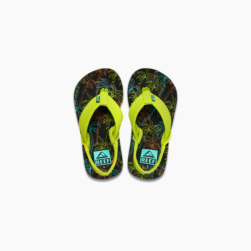 Reef Little Boys Ahi Sandals in Neon Palm ID nY9dJ7Wb