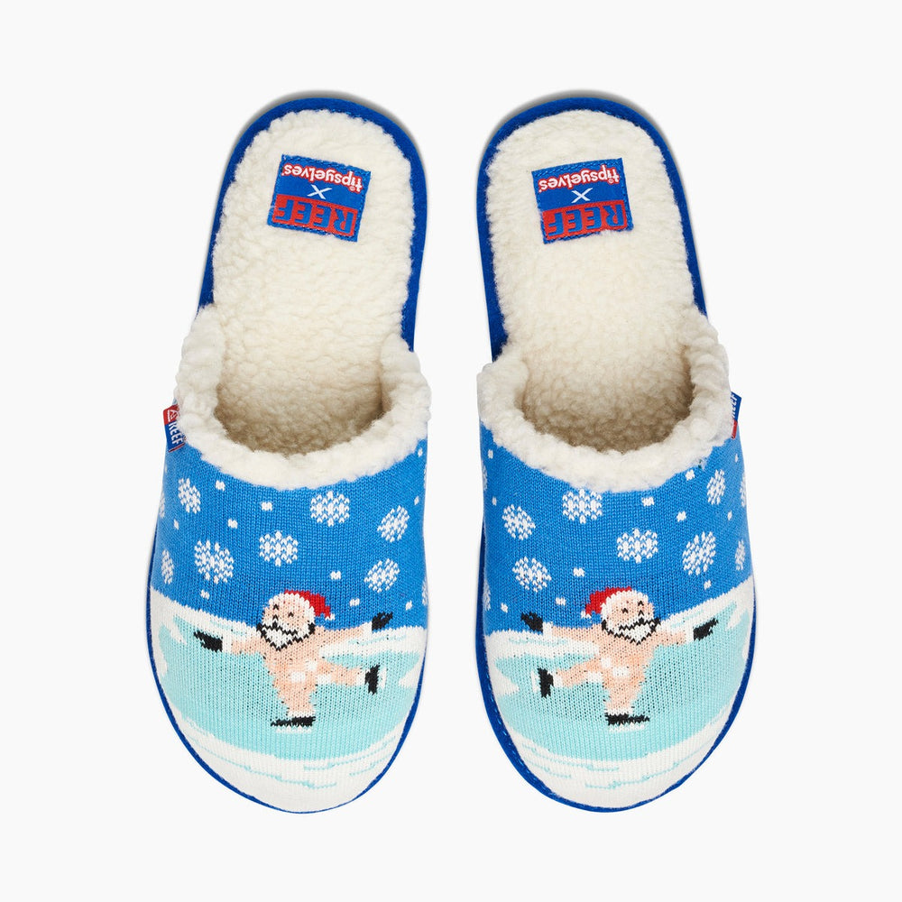 Reef Womens Reef X Tipsy Elves Slippers (Censored Santa) ID ngwKgORu