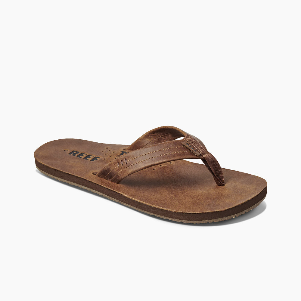 Reef Mens Draftsmen Leather Flip Flop Sandals ID pXLFicJC