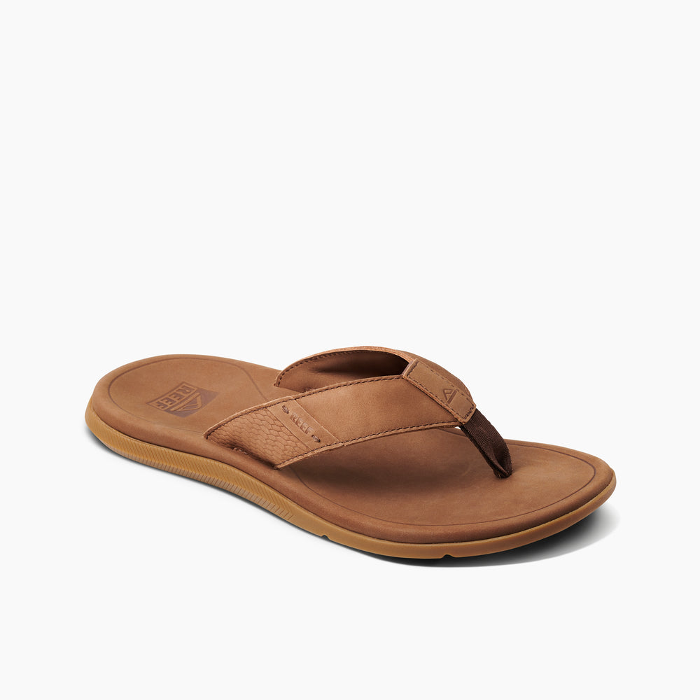 Reef Mens Sandals Leather Santa Ana In Brown ID rGxzszmi