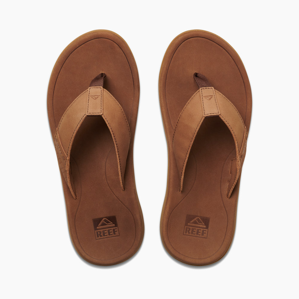 Reef Mens Sandals Leather Santa Ana In Brown ID rGxzszmi