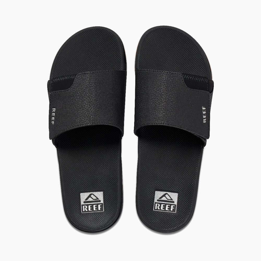 Reef Mens Fanning Vegan Leather Slides with Bottle Opener ID rWOB8Wb8