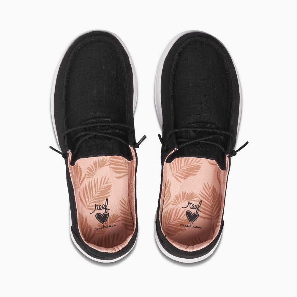 Reef Womens Reef Cushion Coast Shoes in Black ID rb73Kfxv