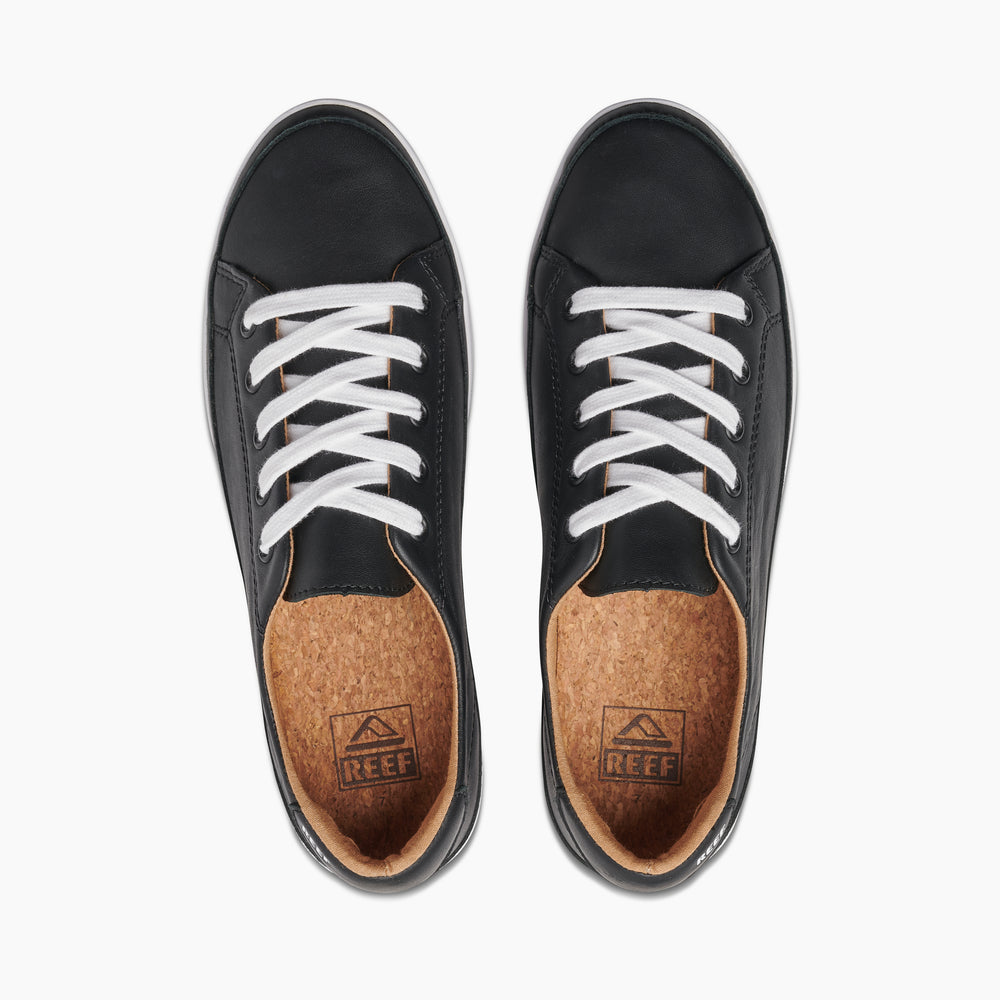 Reef Womens Cushion Sunset Shoes in Black/White ID rkshxn9i