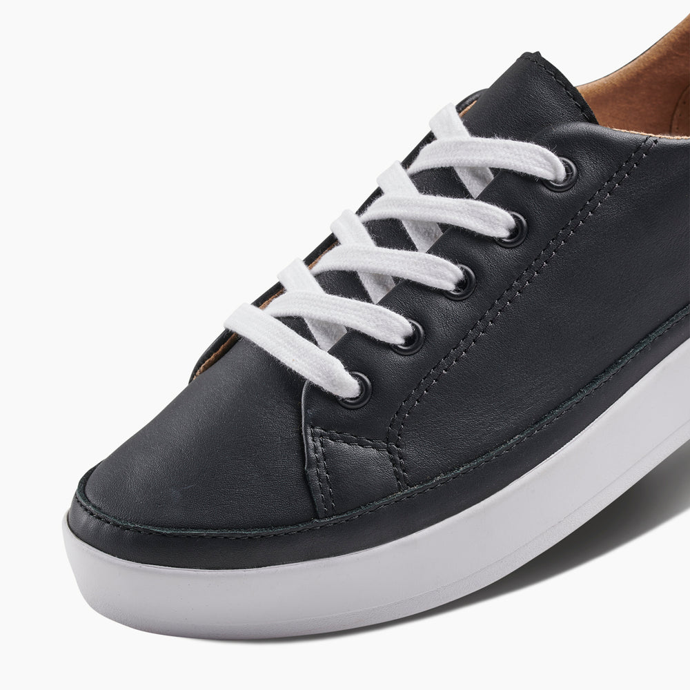 Reef Womens Cushion Sunset Shoes in Black/White ID rkshxn9i