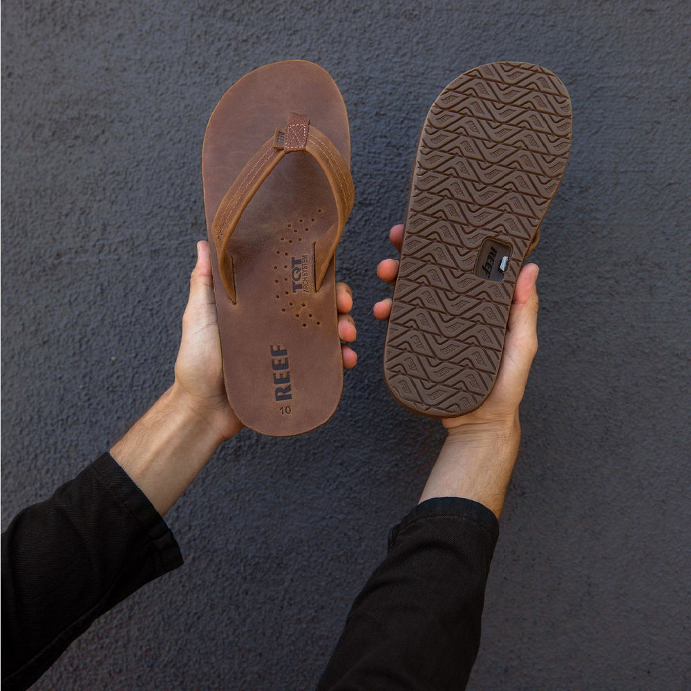 Reef Mens Draftsmen Leather Flip Flop Sandals ID tjcsuk1W