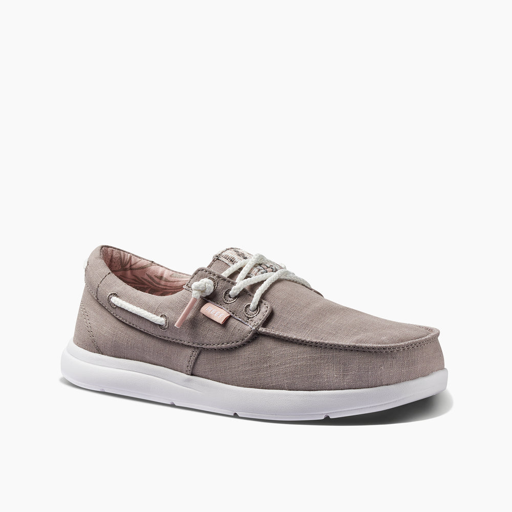 Reef Womens Cushion Coast Boat Shoes in Mushroom ID vTc8pmrK