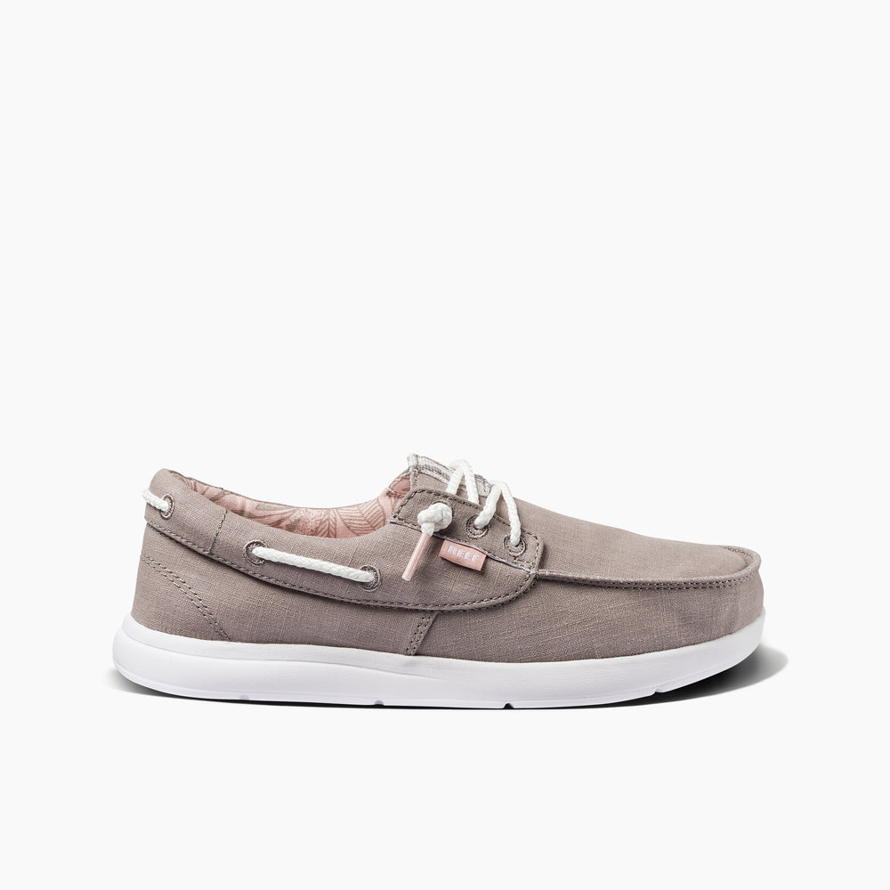 Reef Womens Cushion Coast Boat Shoes in Mushroom ID vTc8pmrK