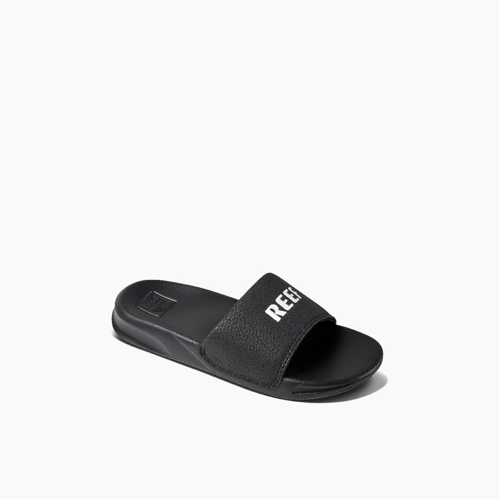 Reef Boys Slides Kids One Slide in Reef Black/White ID wGsUUby1