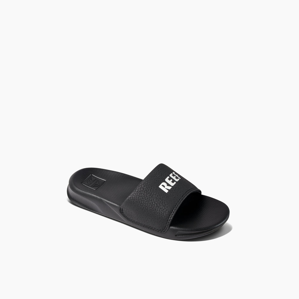 Reef Boys Slides Kids One Slide in Reef Black/White ID wGsUUby1