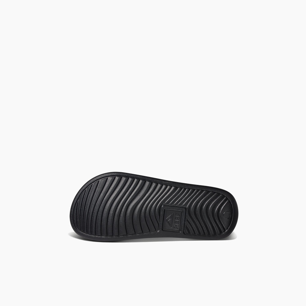 Reef Boys Slides Kids One Slide in Reef Black/White ID wGsUUby1