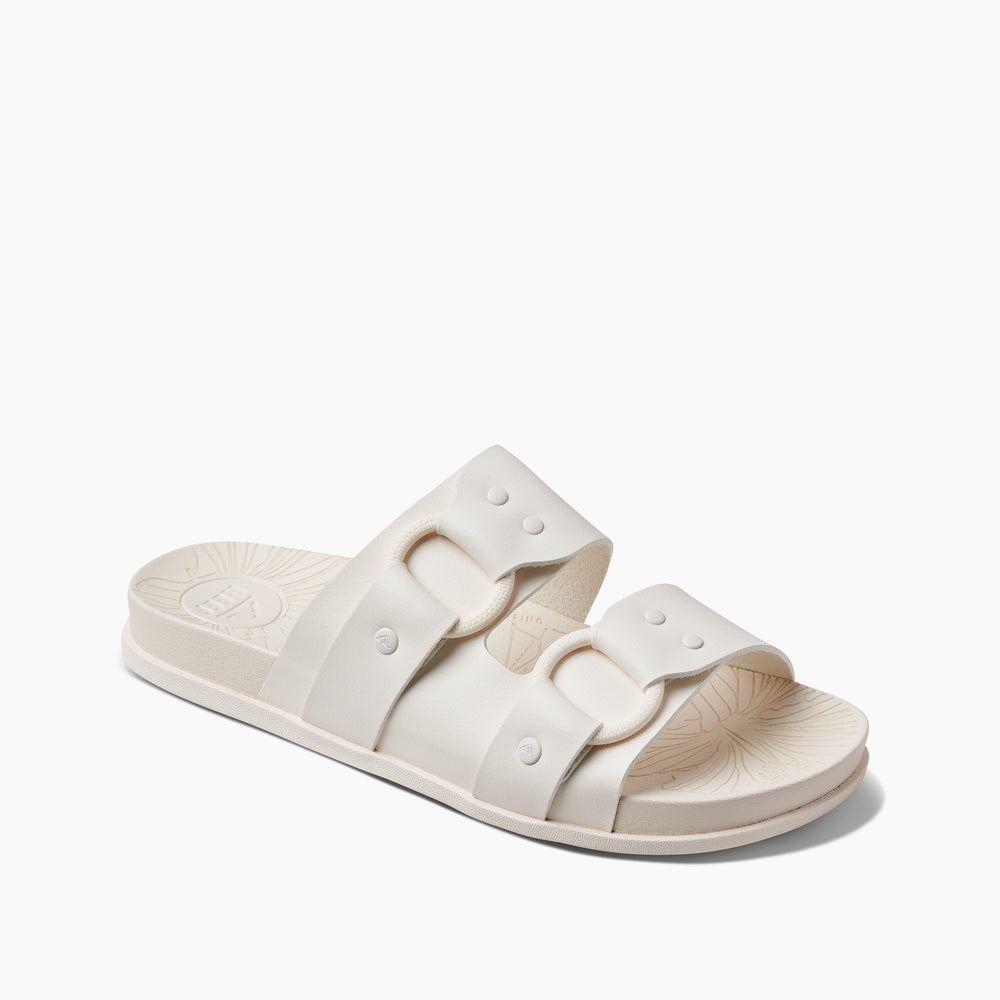 Reef Womens Cushion Vera Cruz Slides in Whisper White| REEF? ID wKfd8rEC