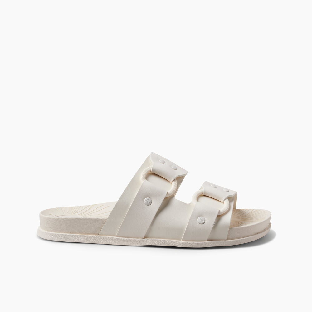 Reef Womens Cushion Vera Cruz Slides in Whisper White| REEF? ID wKfd8rEC