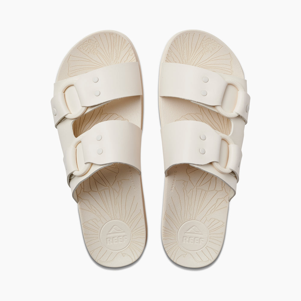 Reef Womens Cushion Vera Cruz Slides in Whisper White| REEF? ID wKfd8rEC