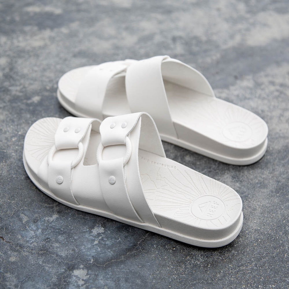 Reef Womens Cushion Vera Cruz Slides in Whisper White| REEF? ID wKfd8rEC