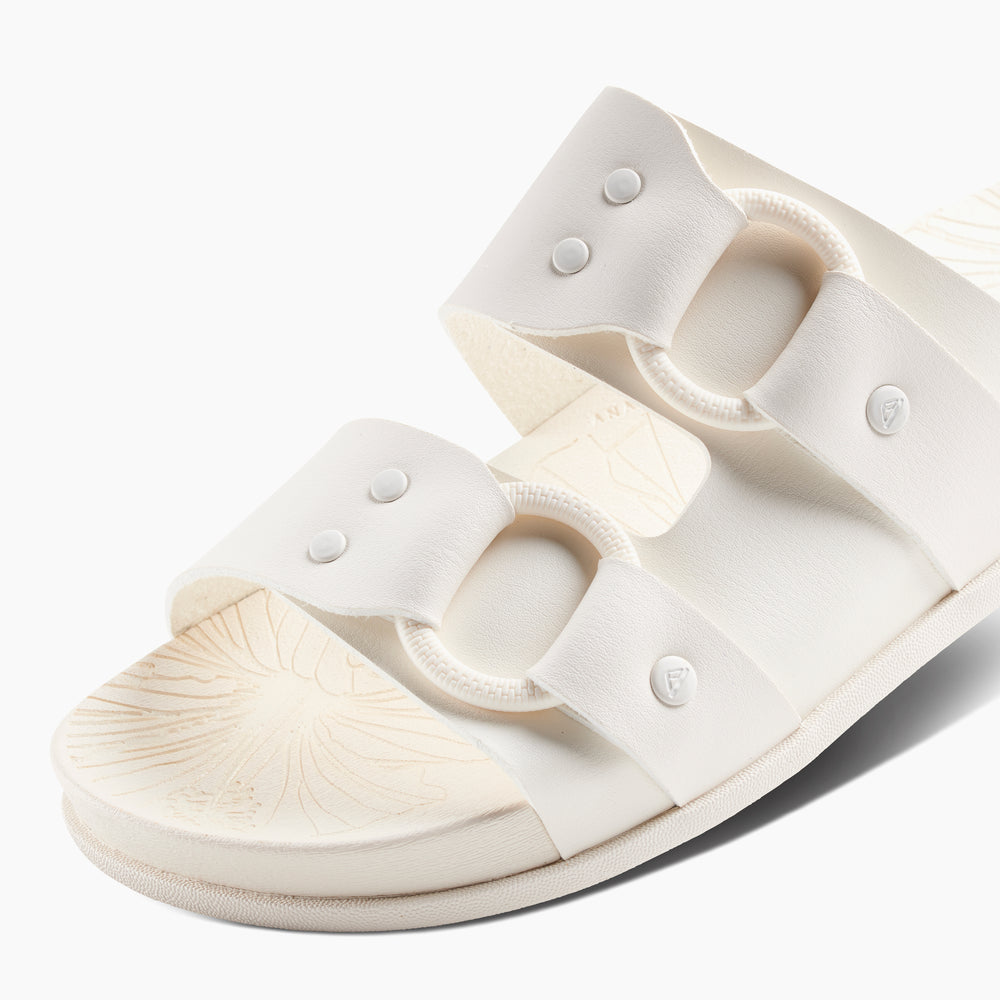 Reef Womens Cushion Vera Cruz Slides in Whisper White| REEF? ID wKfd8rEC