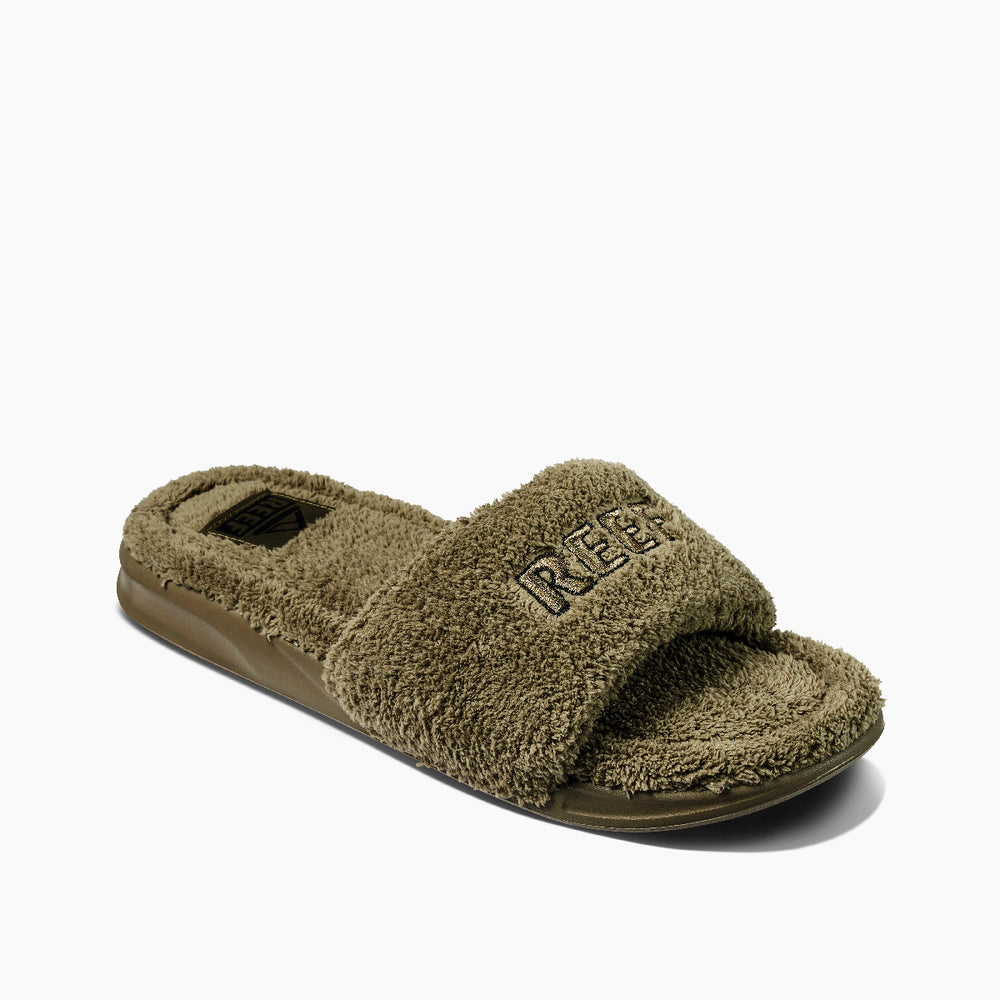 Reef Mens One Slide Chill Faux Shearling Sandals ID wLG7ti4y