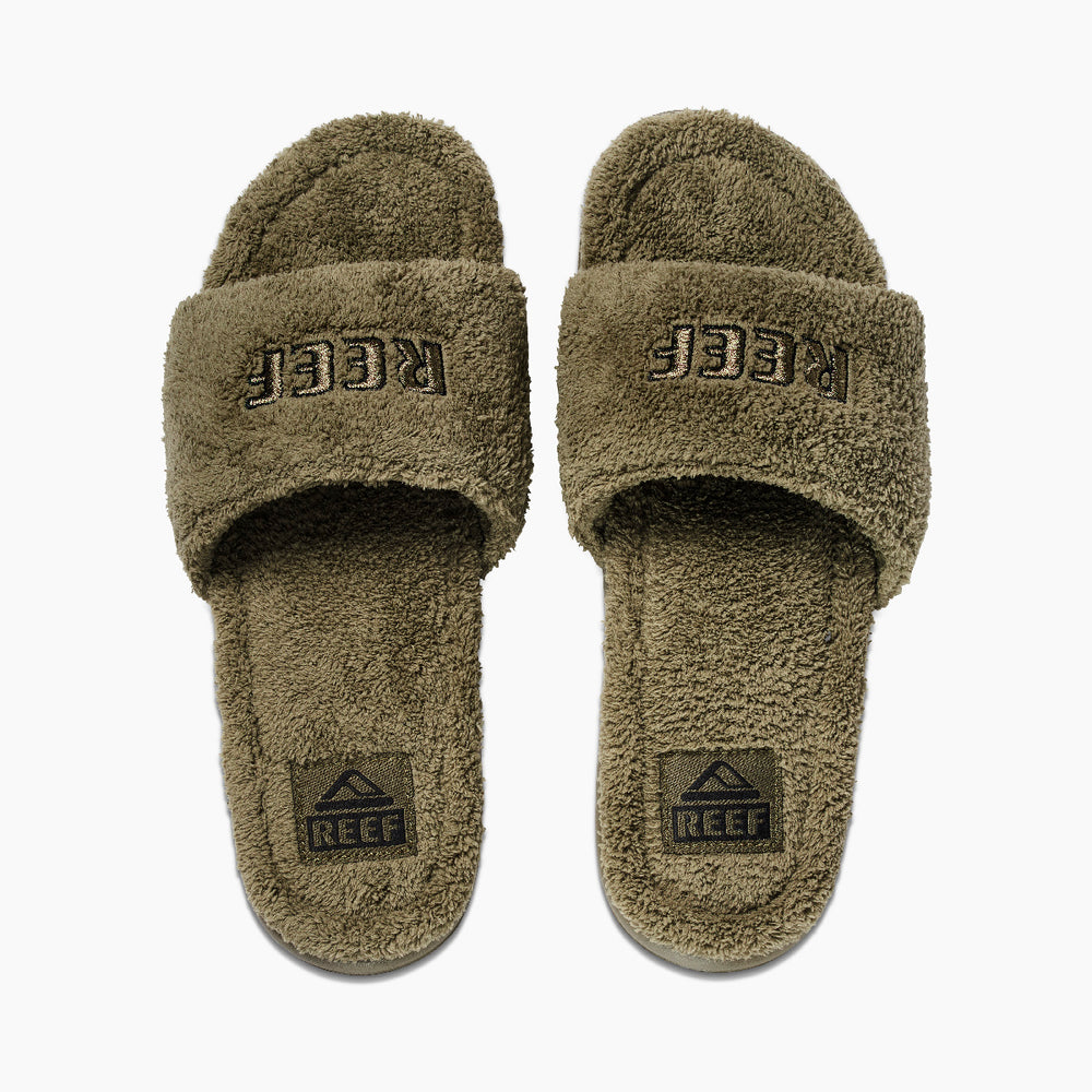 Reef Mens One Slide Chill Faux Shearling Sandals ID wLG7ti4y