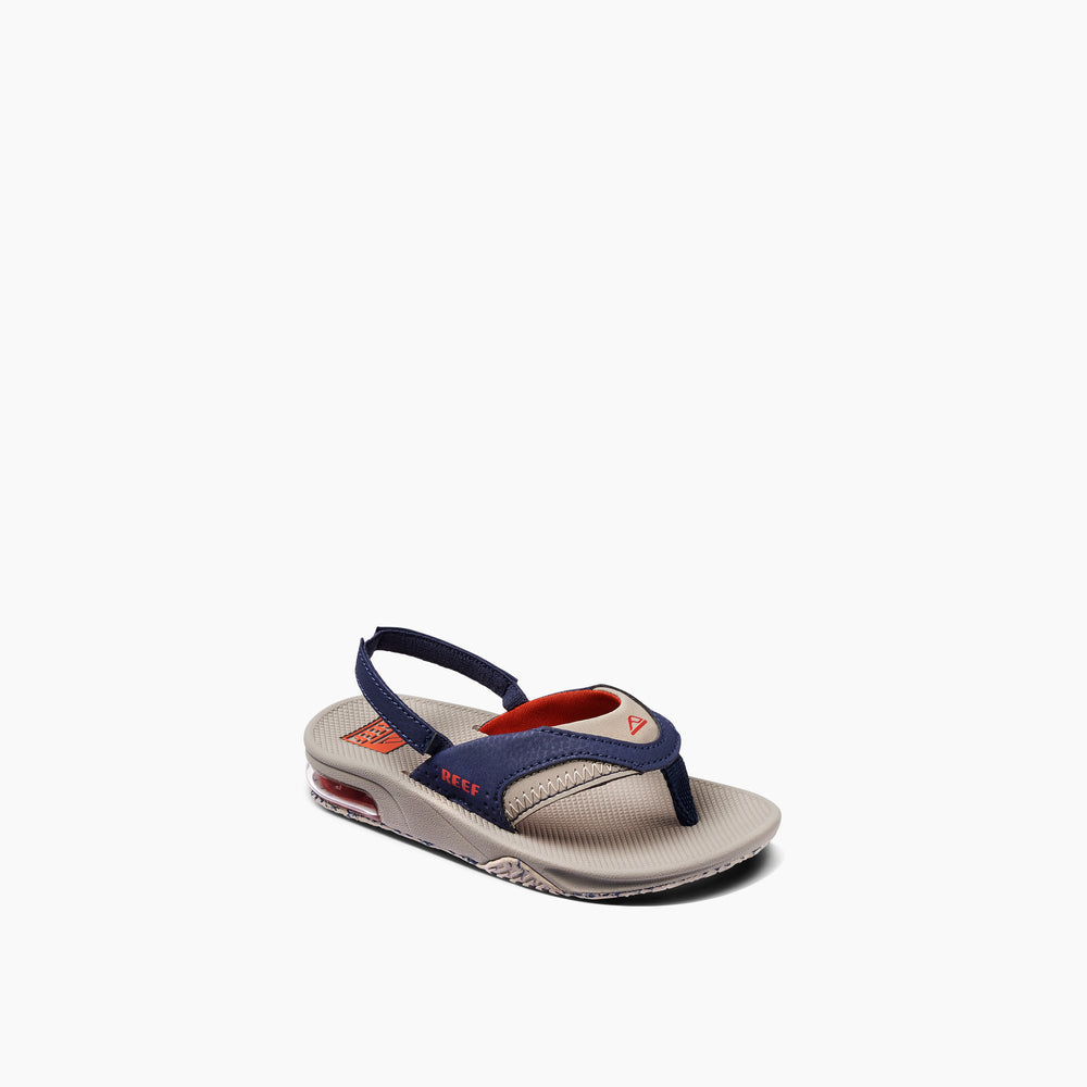 Reef Toddler Boys Fanning Sandals in Taupe/Navy ID y7JQNIpn