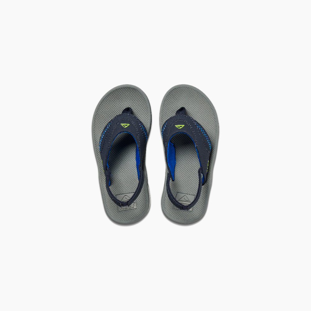Reef Toddler Boys Fanning Sandals in Navy/Lime ID yGRZ45F2