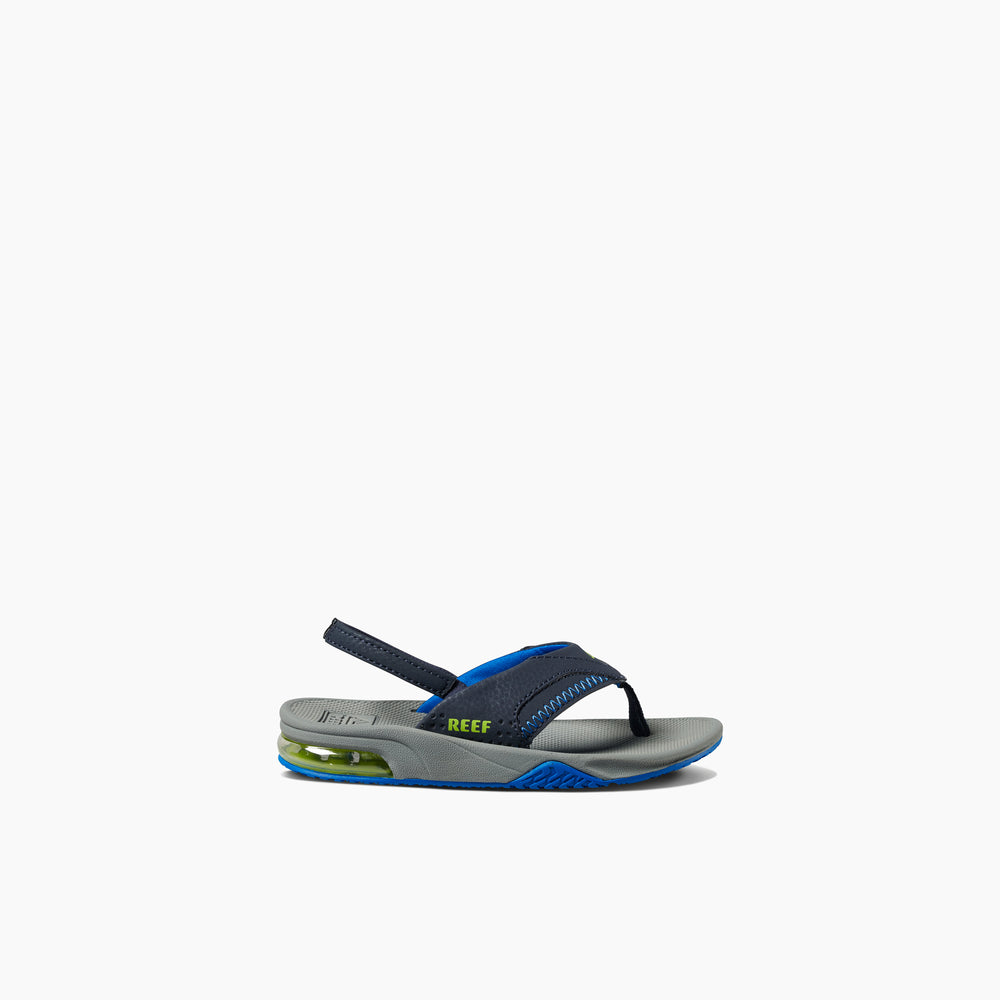 Reef Toddler Boys Fanning Sandals in Navy/Lime ID yGRZ45F2