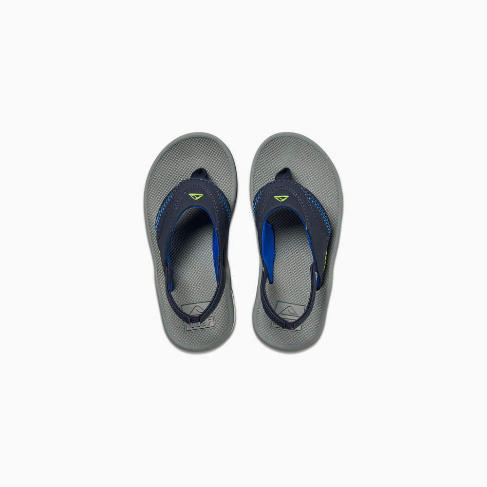 Reef Toddler Boys Fanning Sandals in Navy/Lime ID yGRZ45F2