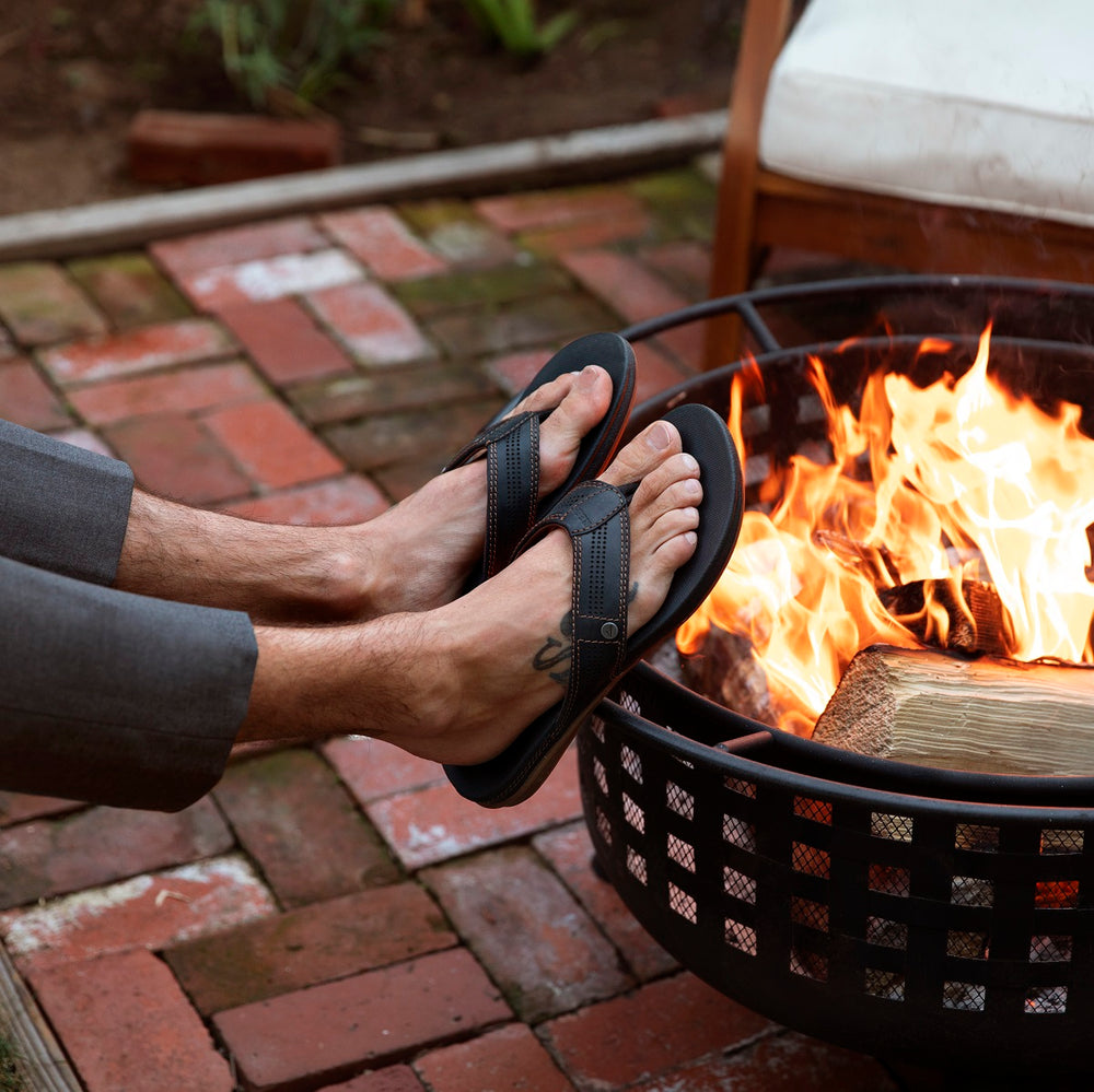 Reef Mens Cushion Lux Leather Sandals ID zmg3PyGs